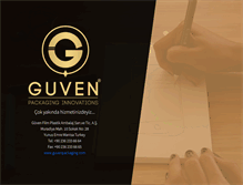 Tablet Screenshot of guvenpackaging.com